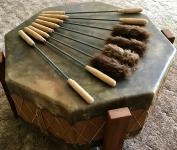 BUFFALO FUR AND BRAIN TANNED STICKS